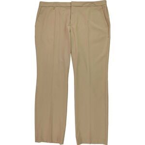 Ralph Lauren Womens Fit Straight Leg Casual Pants, Beige, Plus Size, 14W, DM
